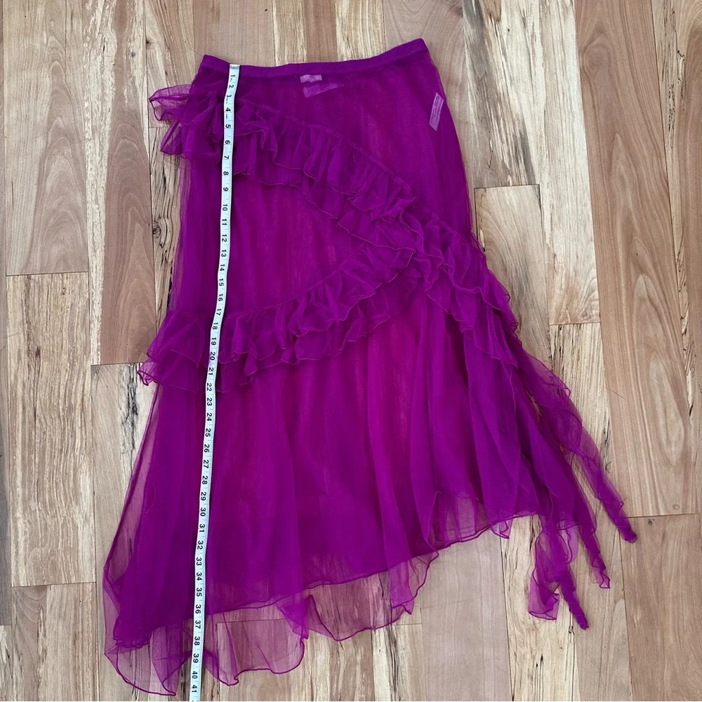 FREE PEOPLE Strike A Pose Ruffle Slip Maxi Skirt - Picture 6 of 7